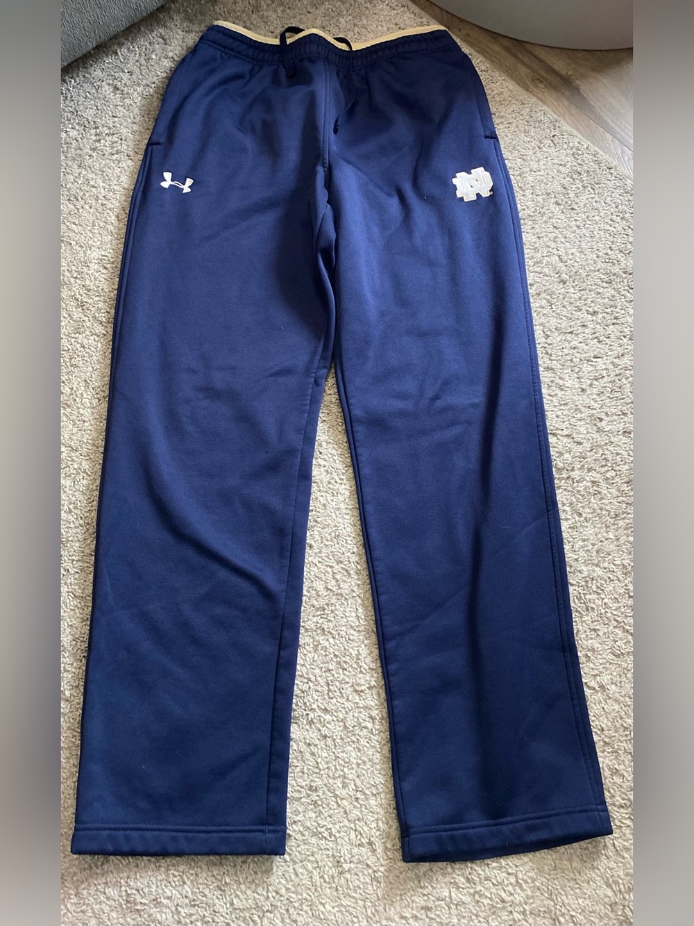 Under Armour Navy Blue Men's Joggers with White Logos